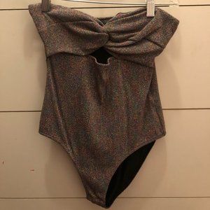 Multicolor Sparkle Strapless Bodysuit